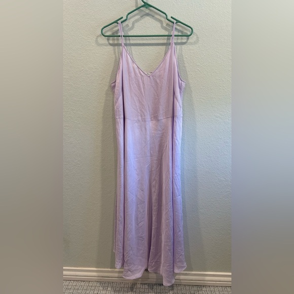 Vince – Double Layer Midi Dress in PALE IRIS / L - Picture 2 of 3